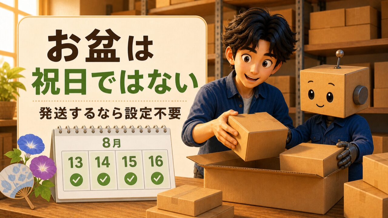 お盆は国民の祝日ではないため営業日にできる説明