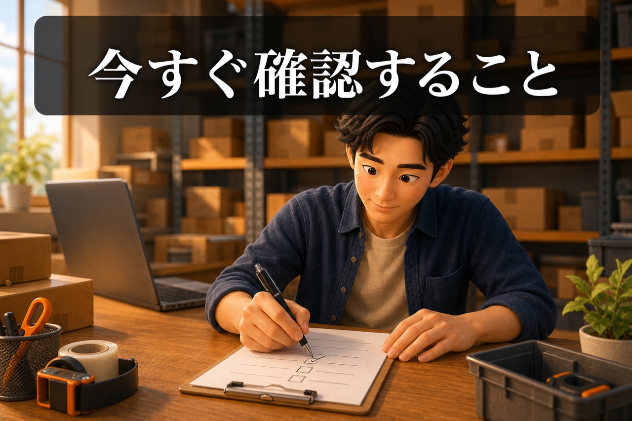今すぐ確認すること