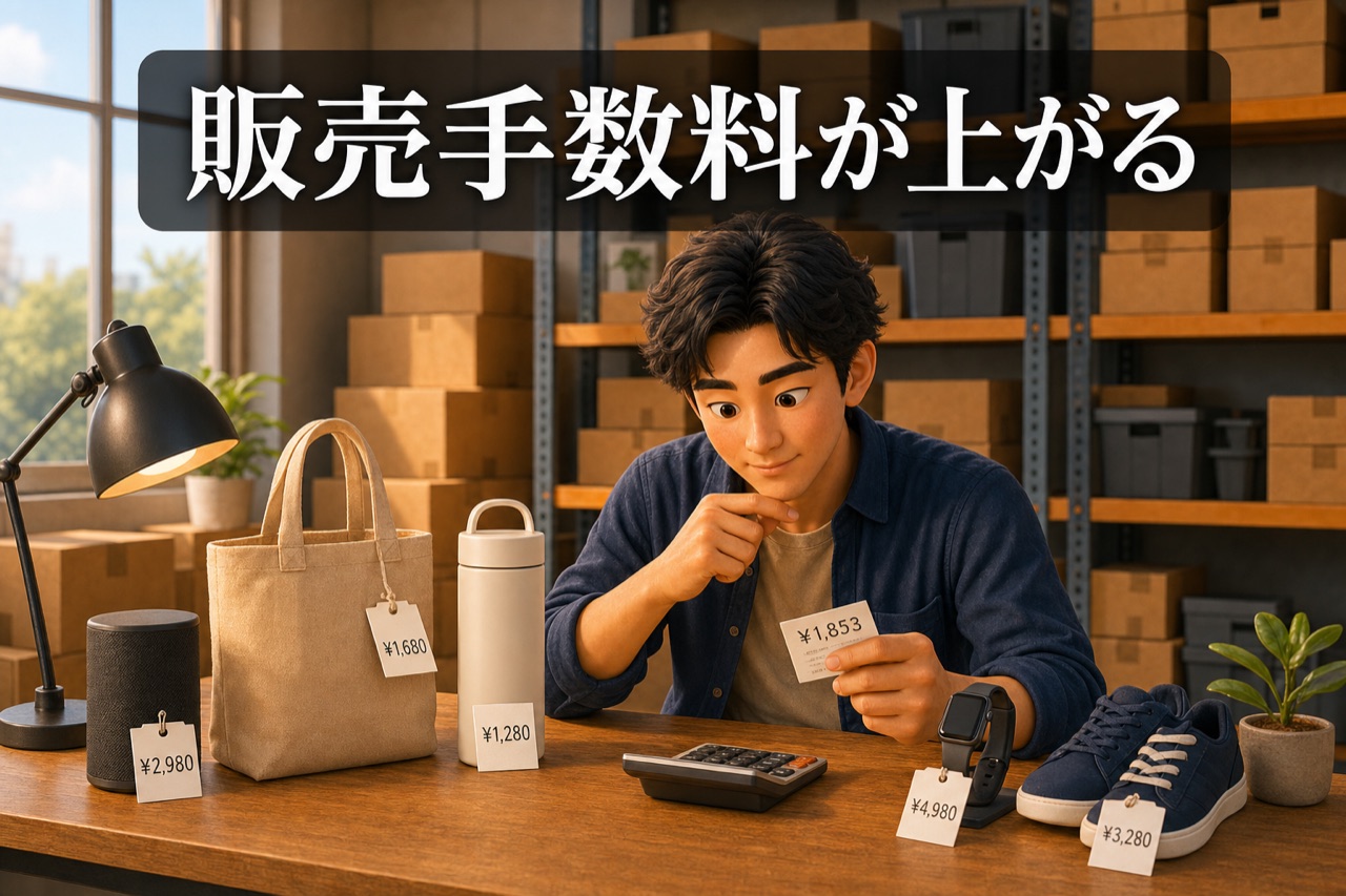 販売手数料が上がる