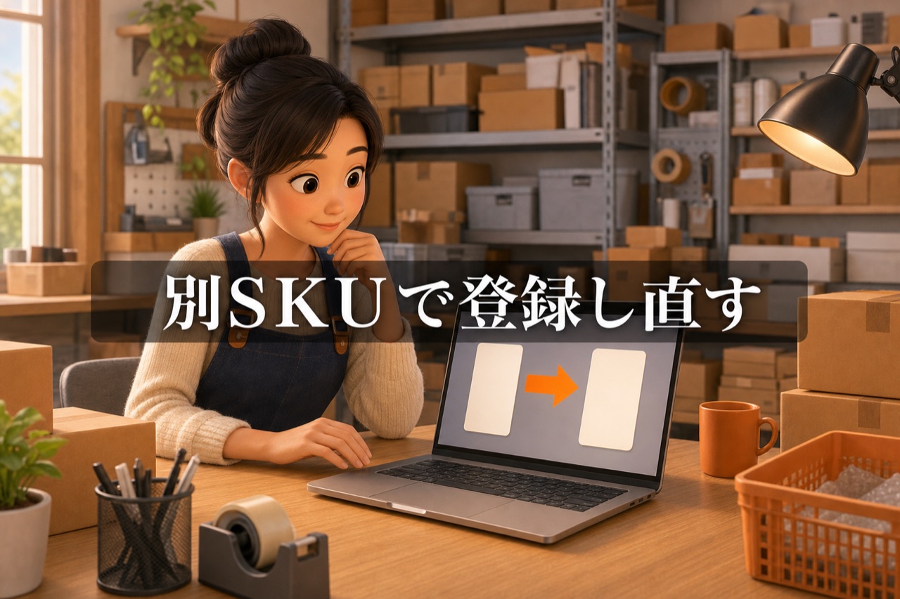 別SKUで登録し直す