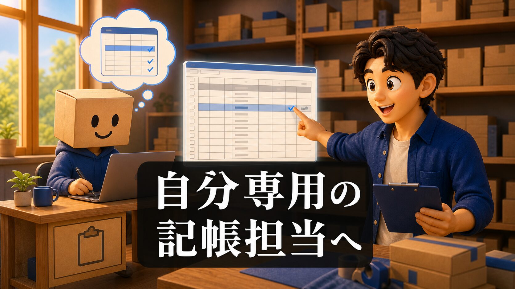 仕入れ記帳の自動化で作業時間を減らすイメージ