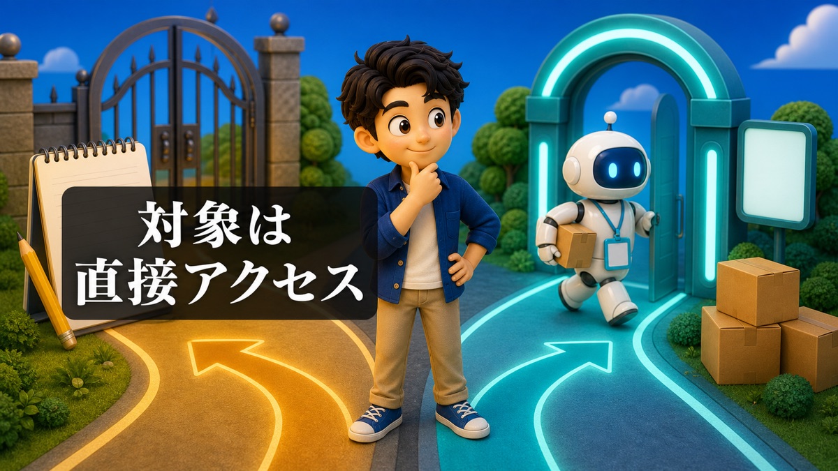 Amazonへ直接アクセスする自動化かどうかで対象を分ける