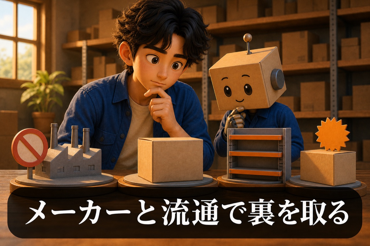 メーカーと流通で裏を取る