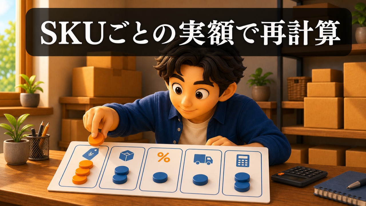 SKUごとの実額でAmazon利益を再計算