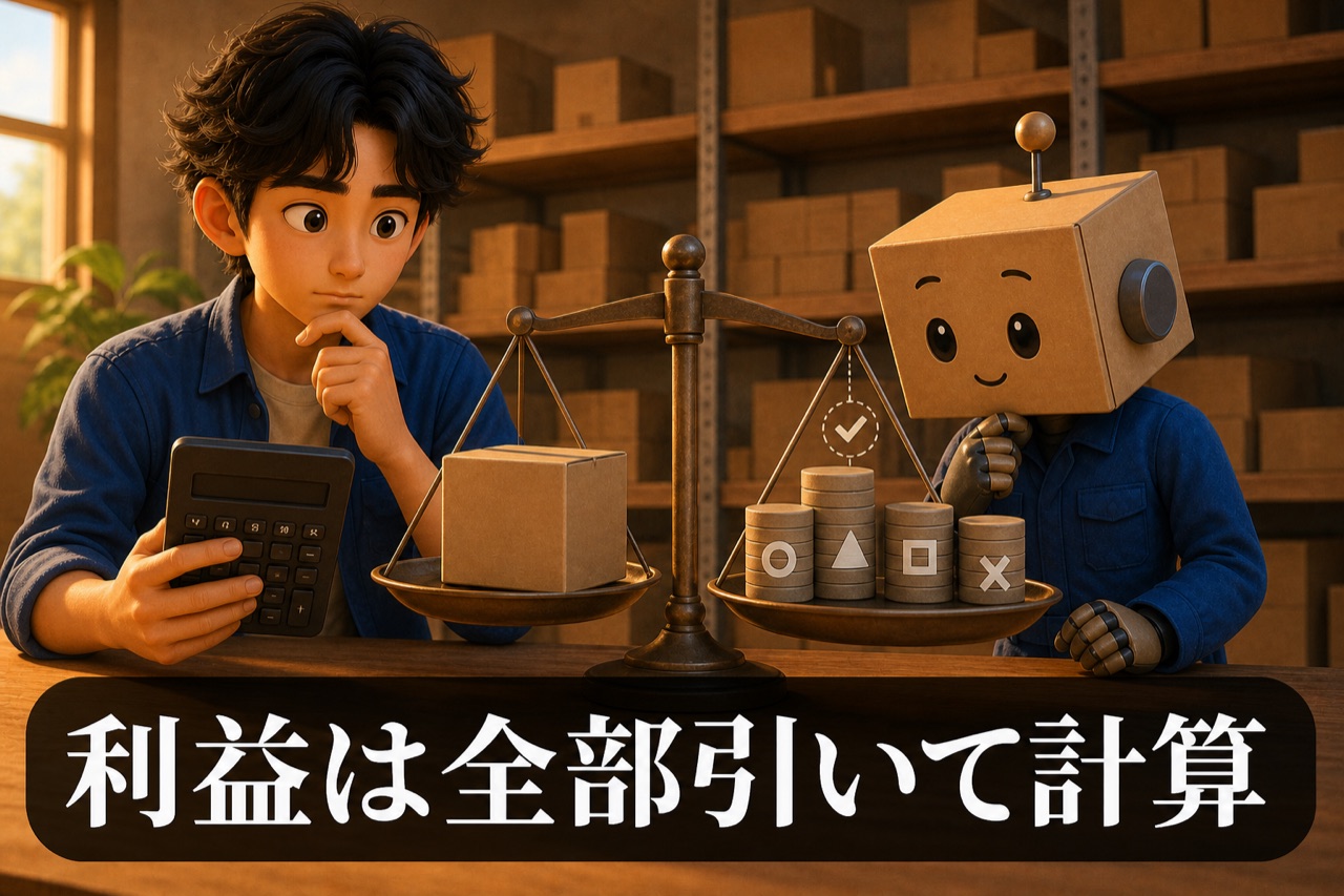 利益は全部引いて計算