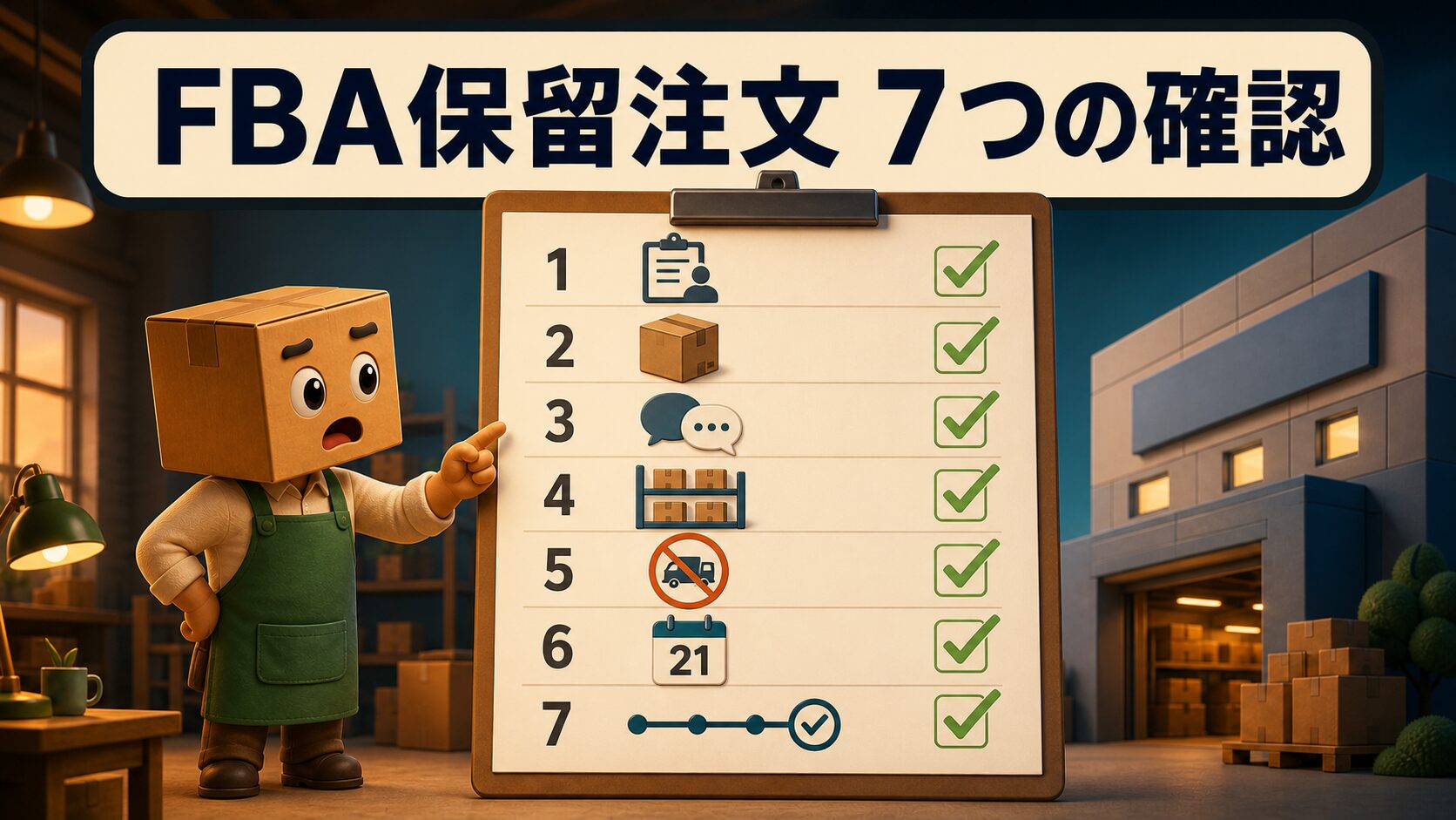 FBA保留注文で確認する7項目のチェックリスト