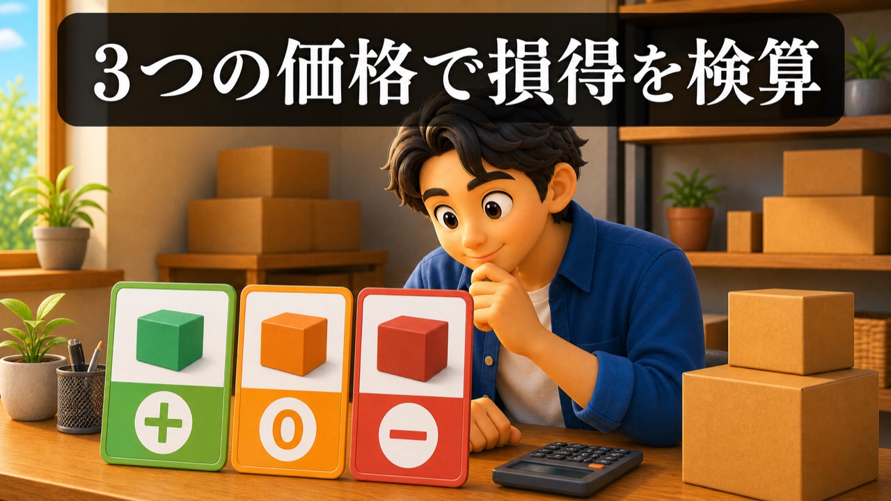 3つの販売価格で手数料改定の損得を検算