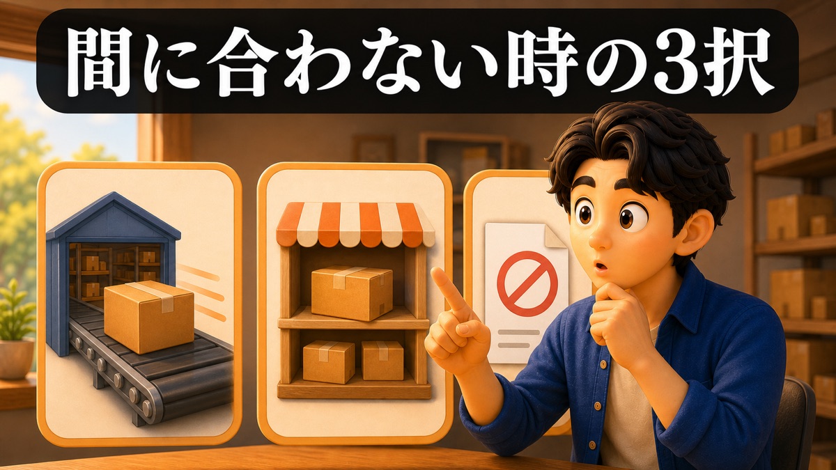 間に合わないときの3つの選択肢