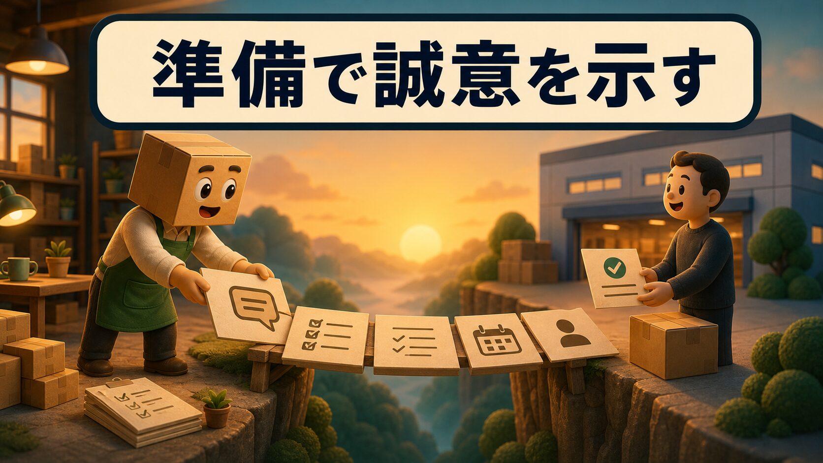 仕組みのすき間へ説明と準備で橋をかける出品者