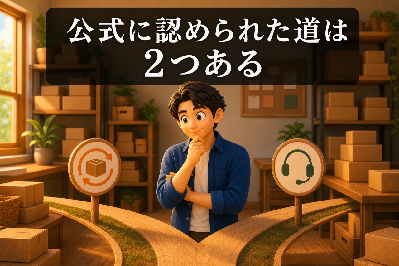 配送先変更を頼まれたときにAmazon公式が案内する二つの対応