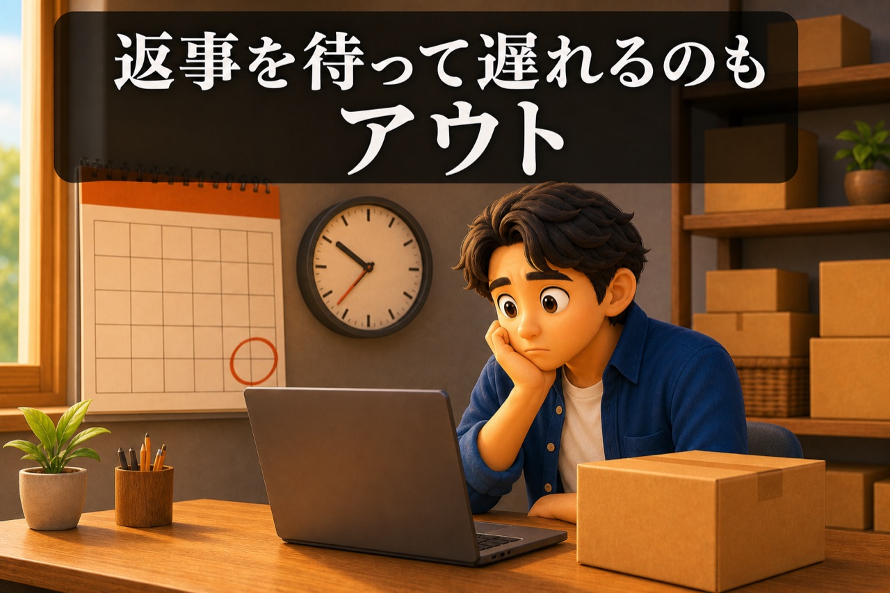 購入者の返事を待って出荷予定日に遅れないための注意