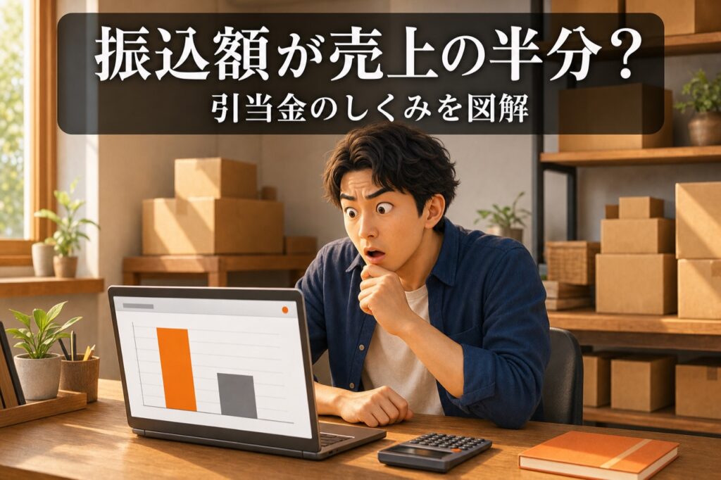振込額が売上の半分？