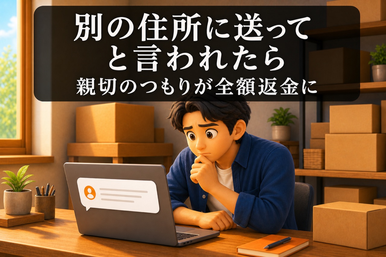 購入者から配送先変更を頼まれたときの正しい対応