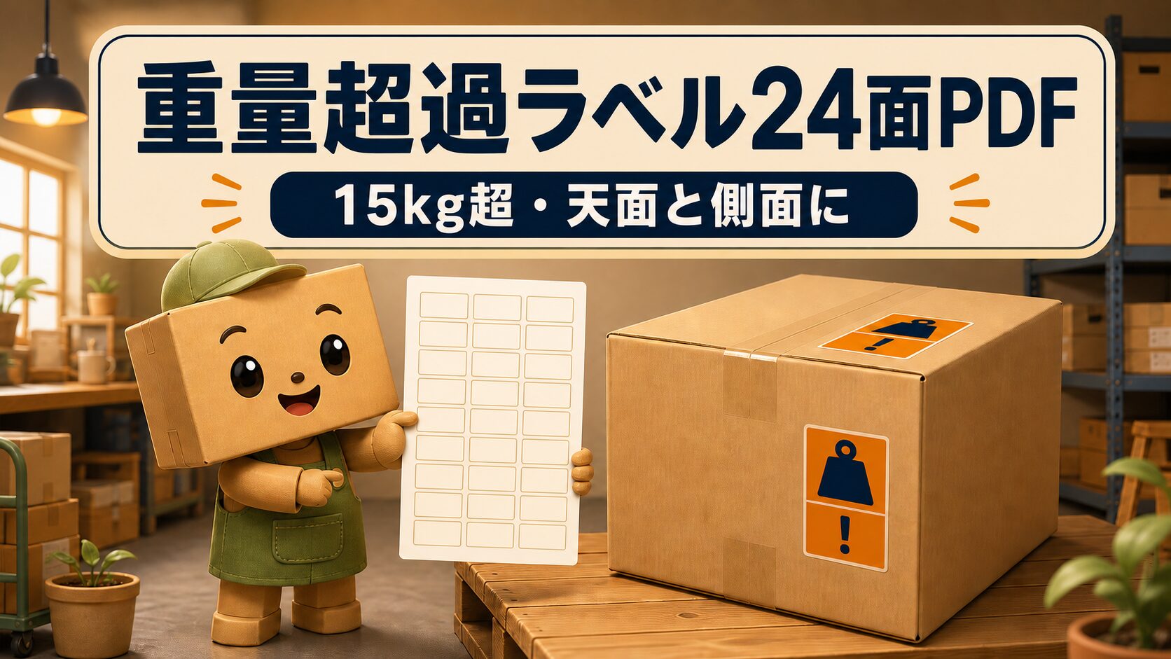FBA重量超過ラベル24面PDF|15kg超・天面と側面に