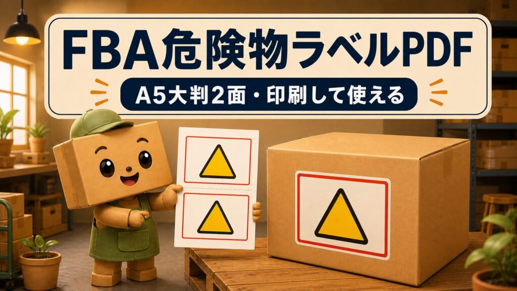 FBA危険物ラベルPDF A5大判2面