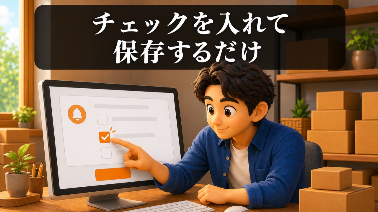 設定画面でチェックを入れて保存するだけ