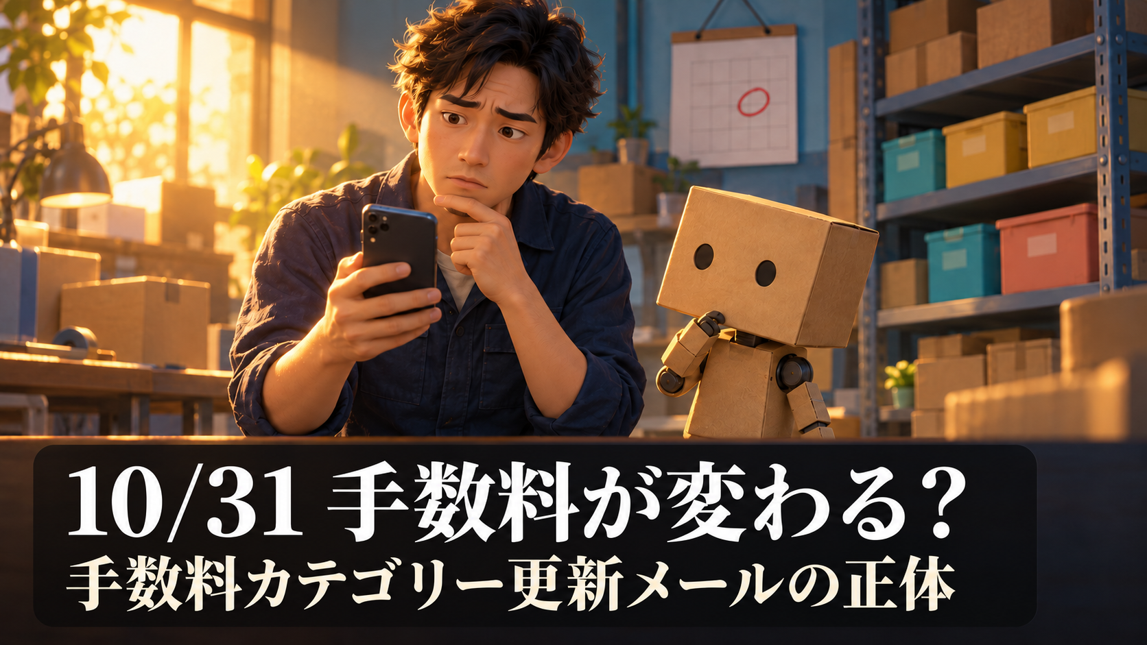 10月31日の手数料カテゴリー更新メールを見て確認する出品者