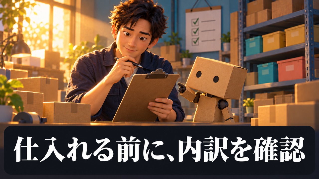 注文の内訳を確認してから仕入れ判断する