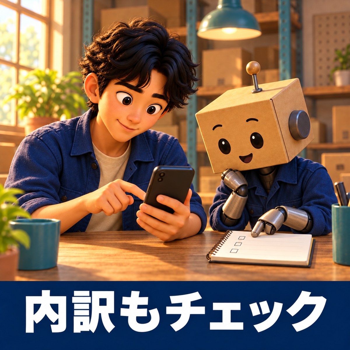 価格だけでなく説明の内訳も確認するイメージ