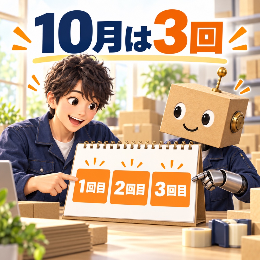 10月のお買い物マラソンは3回